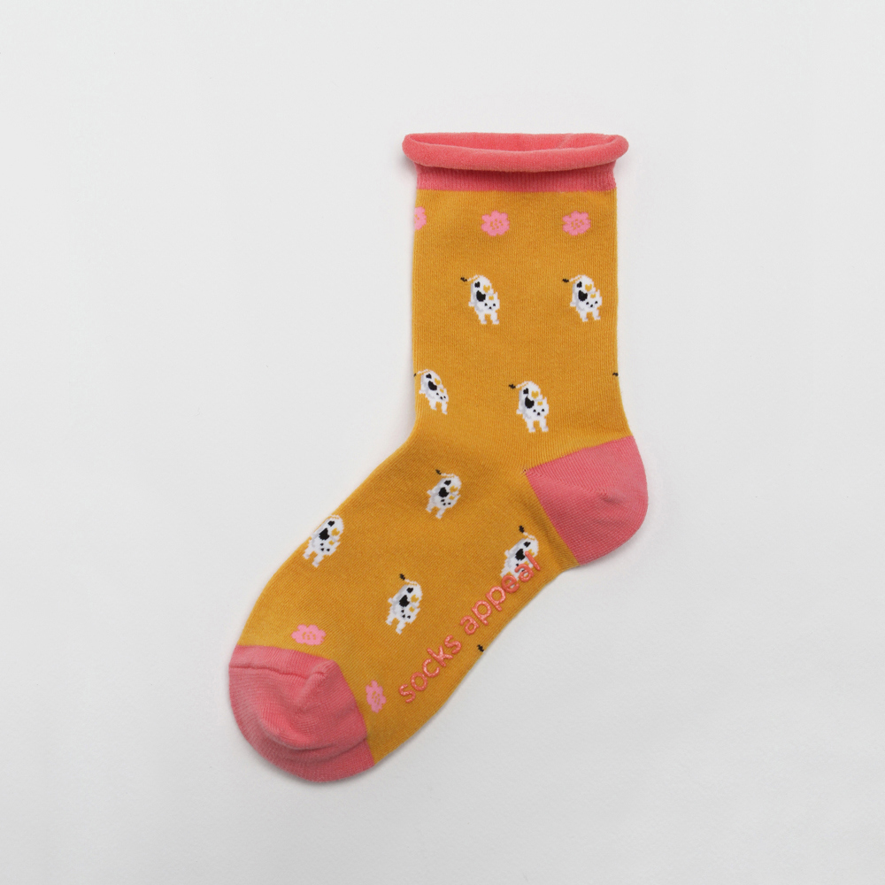 socks mustard color image-S1L57