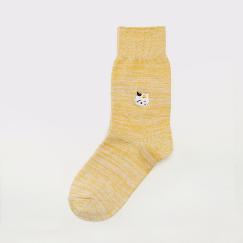 socks mustard color image-S1L75