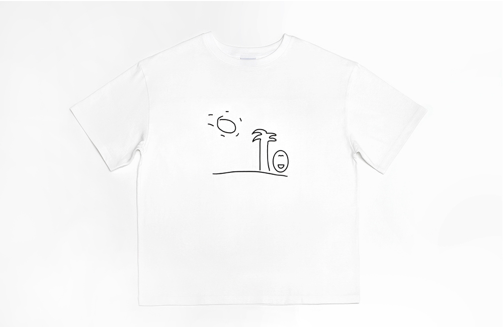 short sleeved tee white color image-S1L8