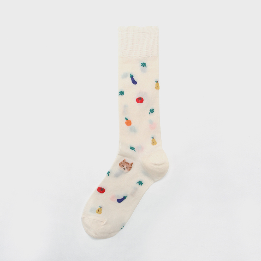 socks cream color image-S1L61