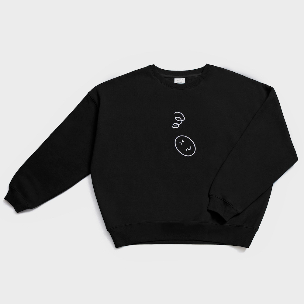 long sleeved tee charcoal color image-S1L8