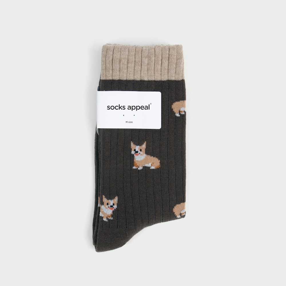 socks oatmeal color image-S1L8