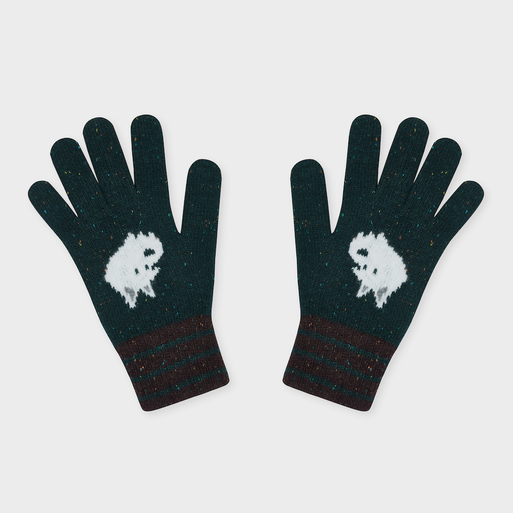 gloves dark green color image-S1L8