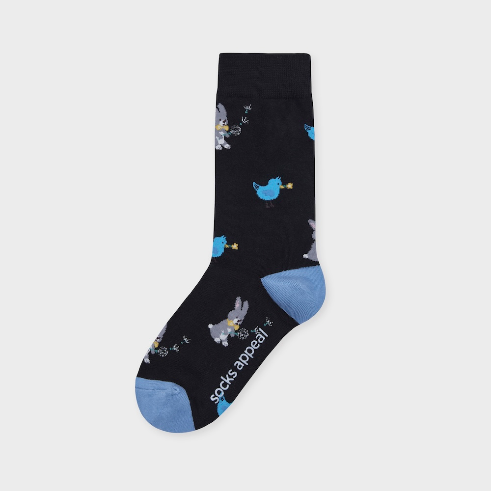 socks charcoal color image-S1L67
