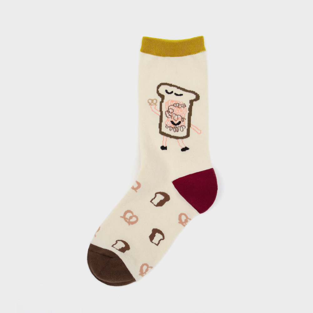 socks cream color image-S1L114
