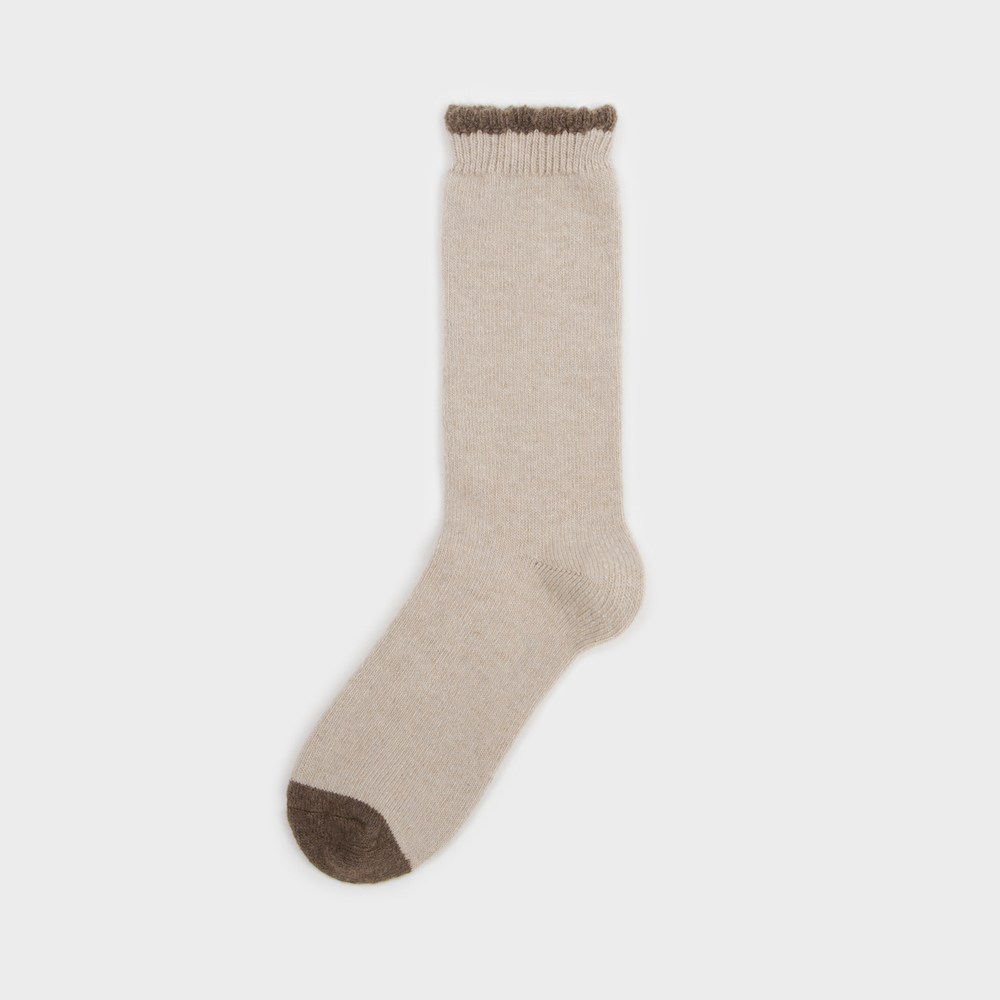 socks cream color image-S1L53