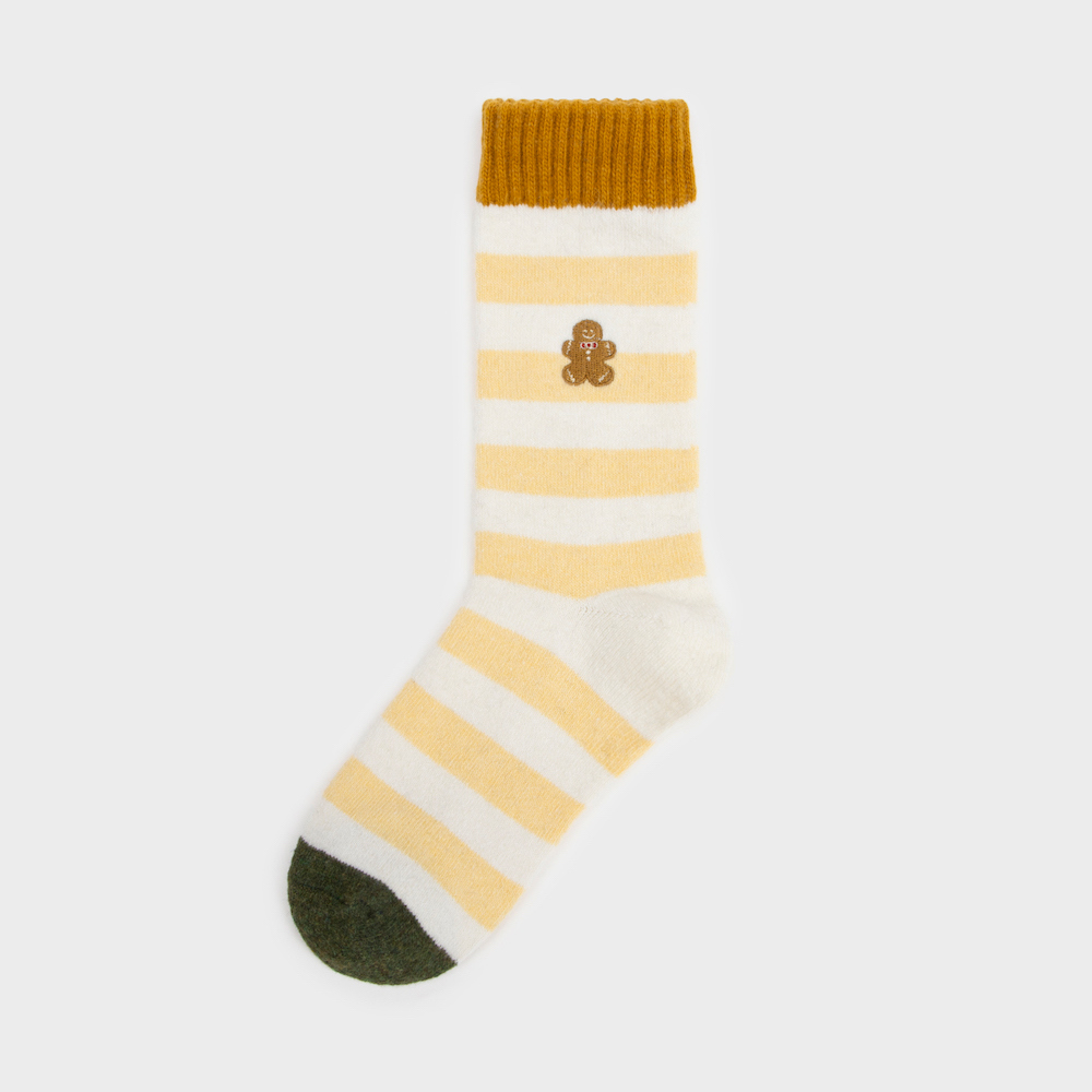 socks mustard color image-S1L85