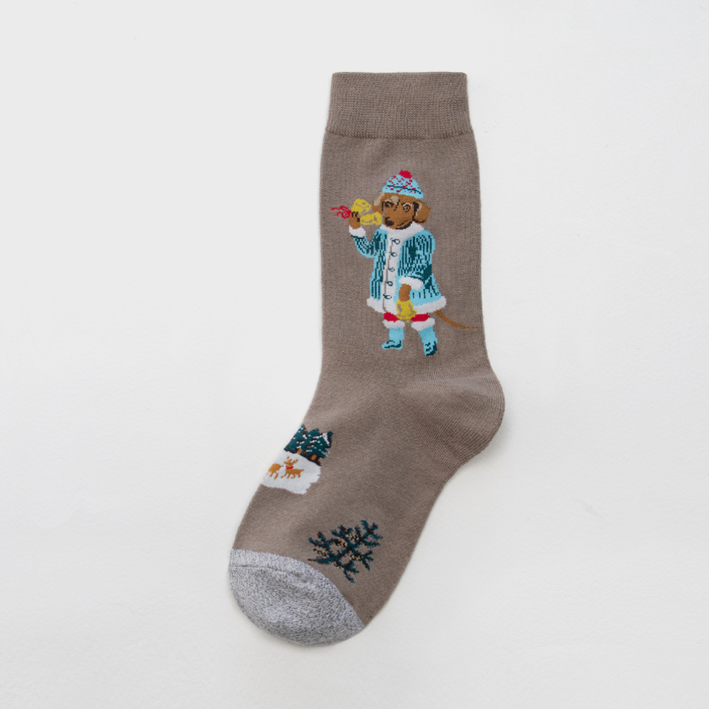 socks oatmeal color image-S1L37