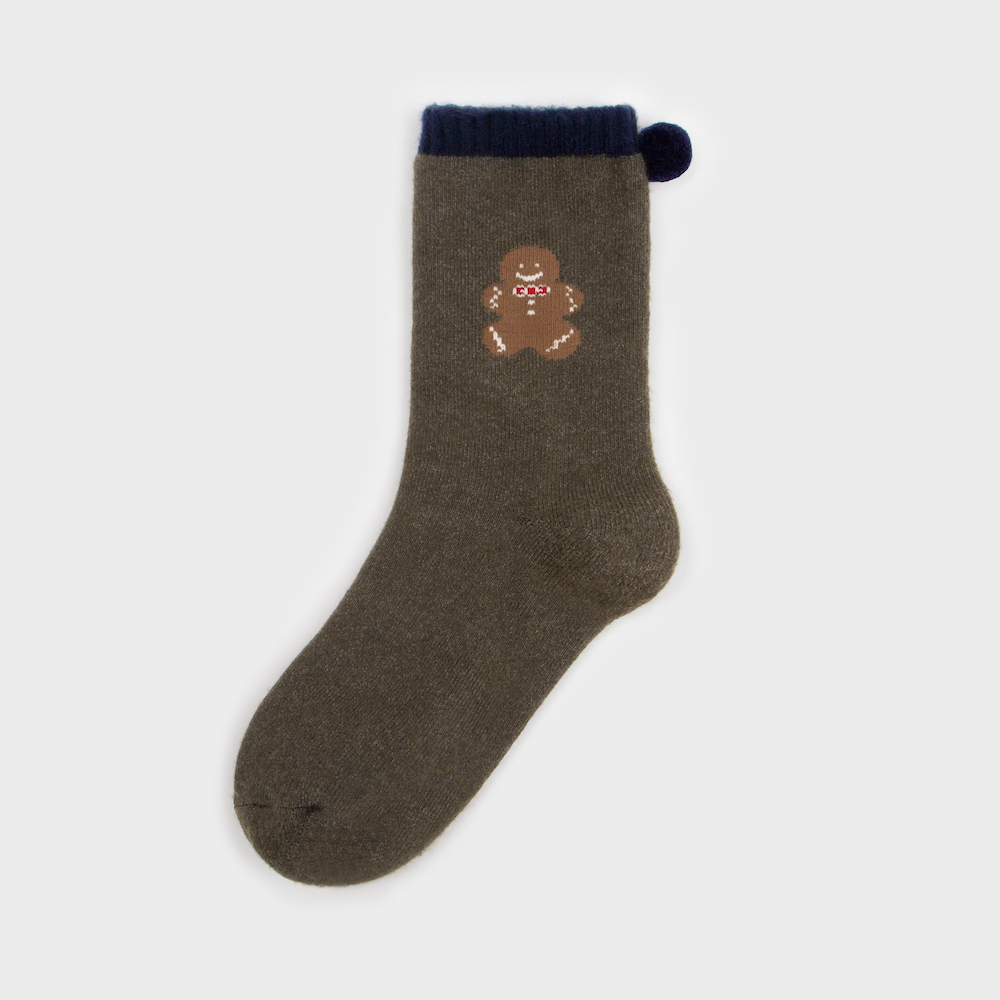 socks oatmeal color image-S1L91