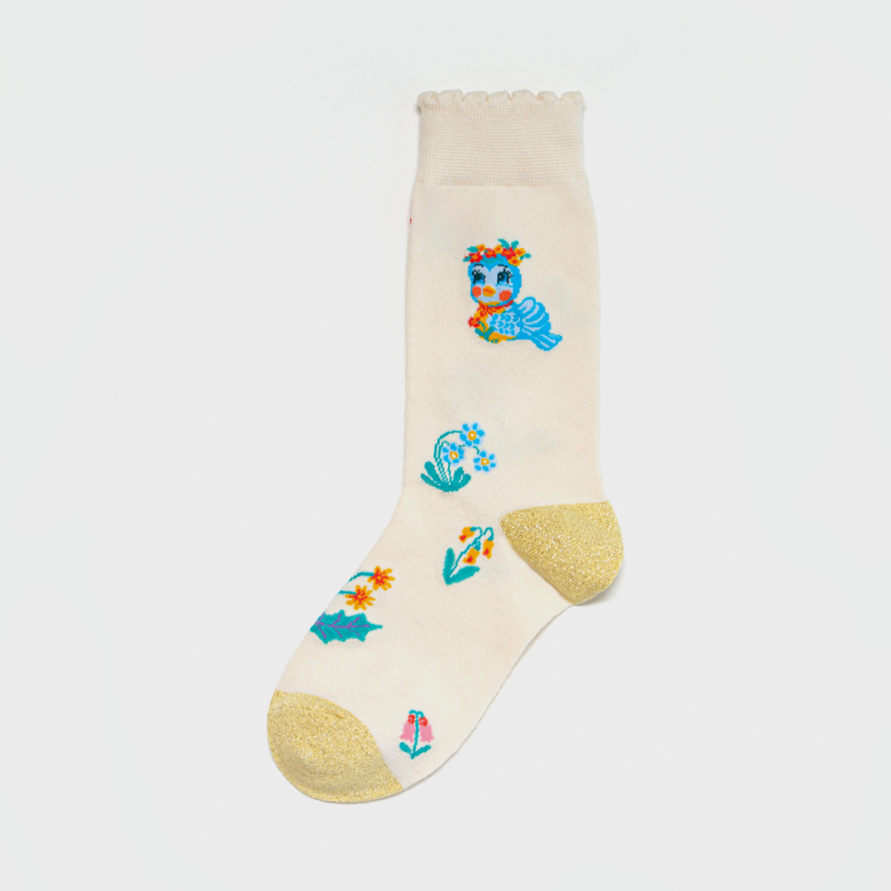 socks cream color image-S1L8