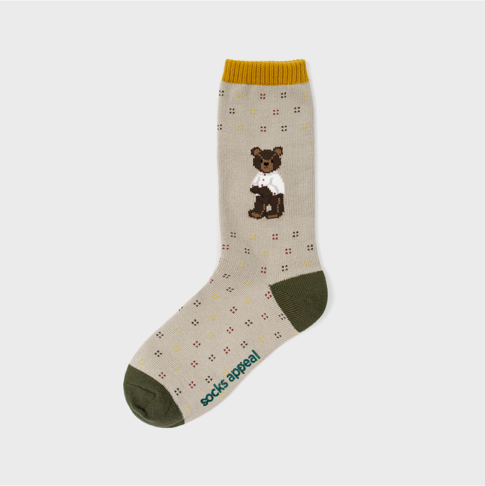 socks cream color image-S1L48