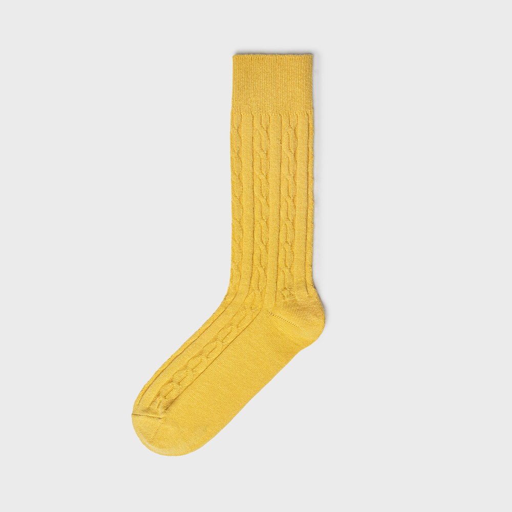 socks mustard color image-S1L66