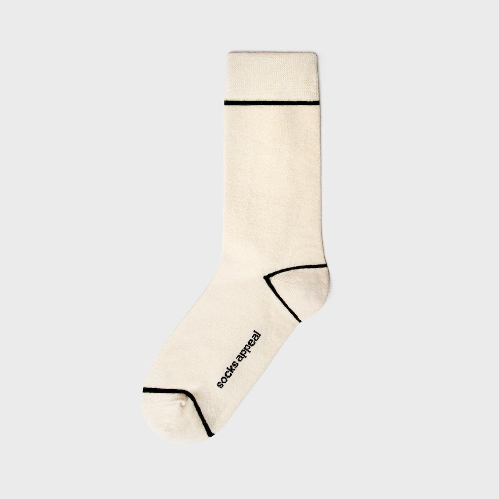 socks cream color image-S1L44