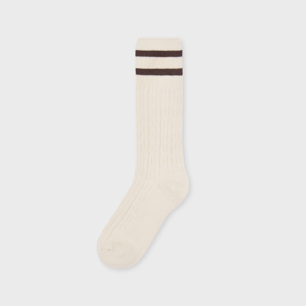 socks cream color image-S1L46