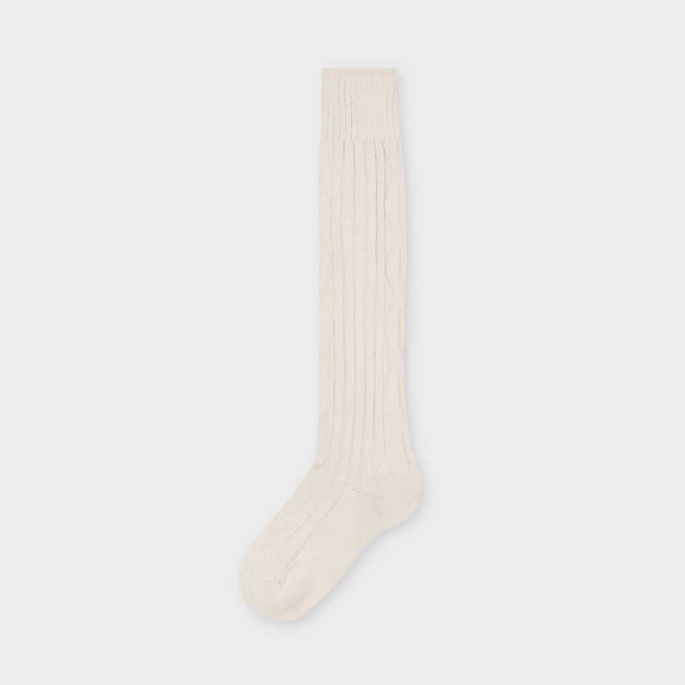socks cream color image-S1L59